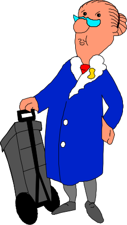 Cartoon Character with Suitcase - Fun Travel Clipart