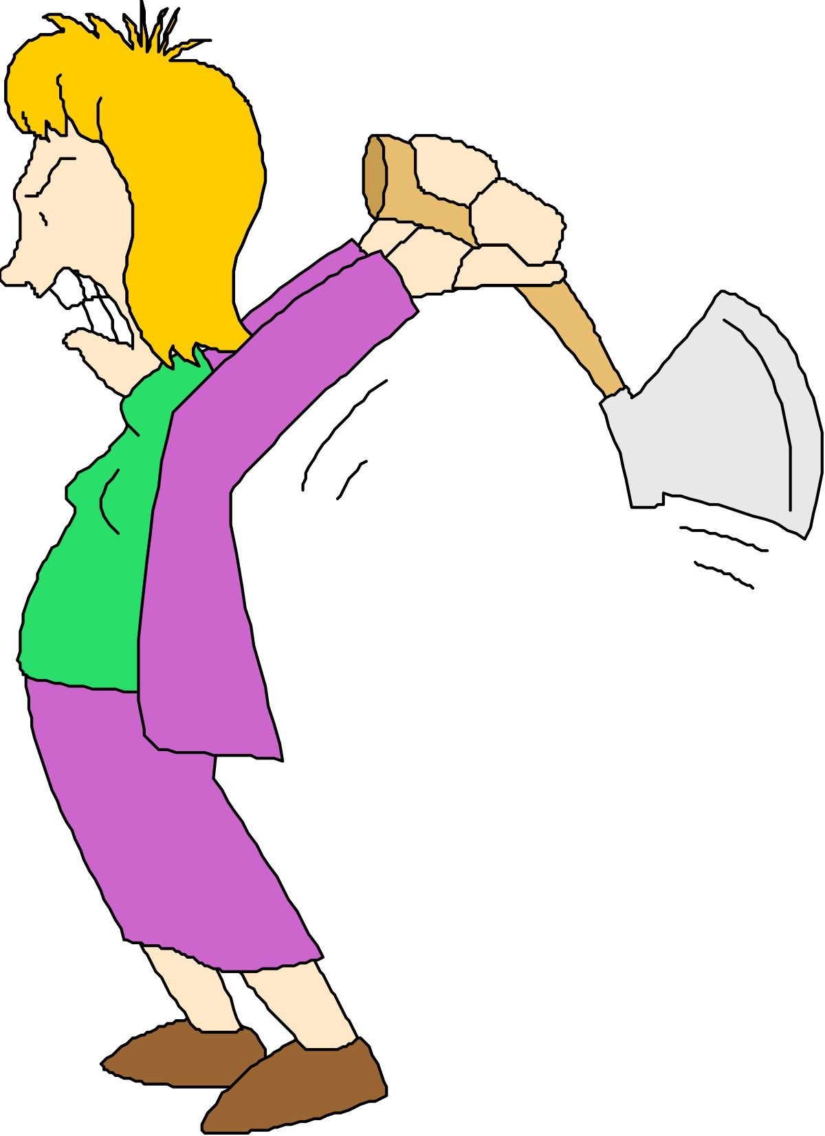 Cartoon Character Holding Paper Clipart for Creative Projects