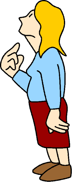 Woman in Skirt and Blue Shirt Clipart - Stylish and Versatile