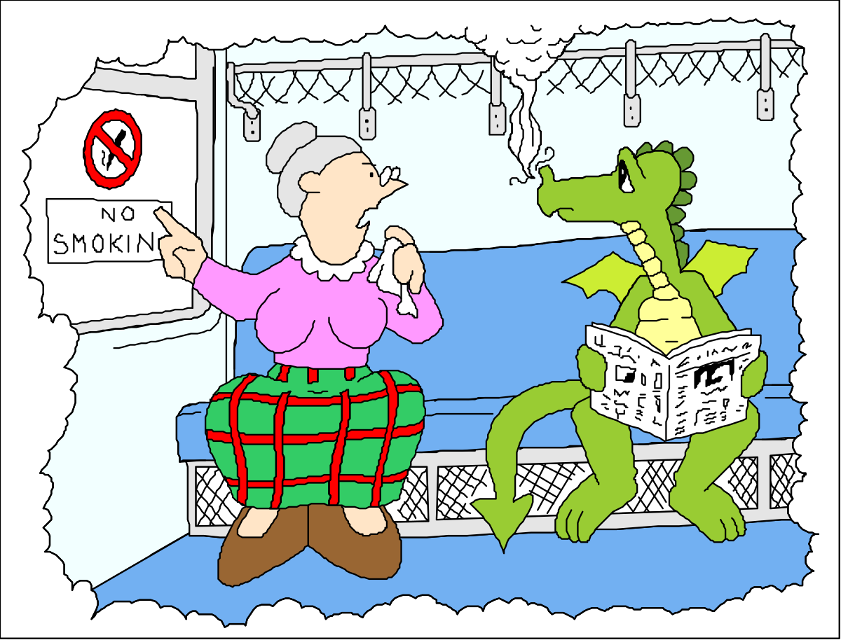 Cartoon Dragon and Man Adventure Clipart