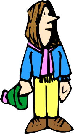 Cartoon Character with Green Glove Clipart for Fun Projects