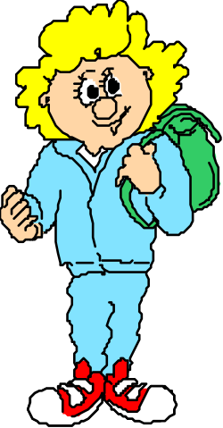 Cartoon Character with Backpack Clipart for Fun Designs