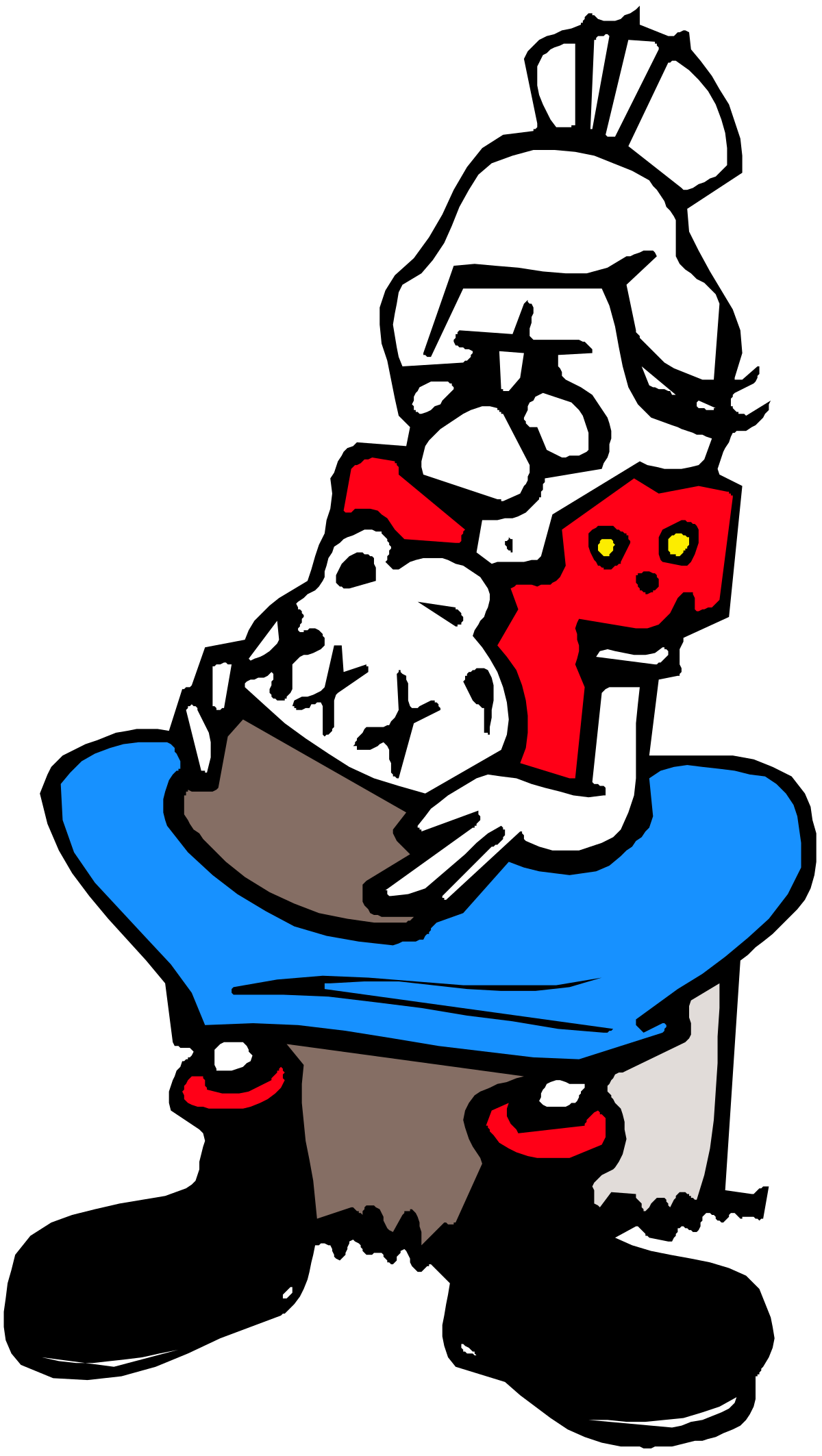 Cartoon Man Riding Skateboard Clipart for Dynamic Designs