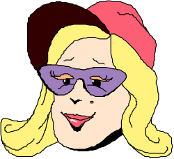 Stylish Woman with Sunglasses and Hat Clipart