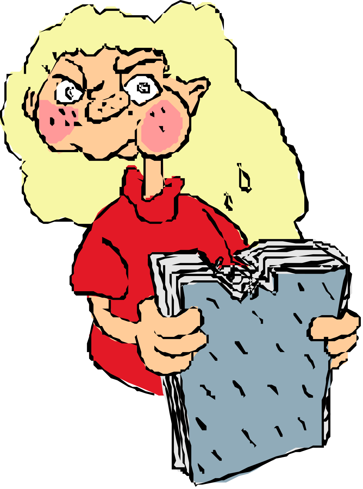 Woman Reading Book Clipart - Engaging Clipart for Your Creative Projects