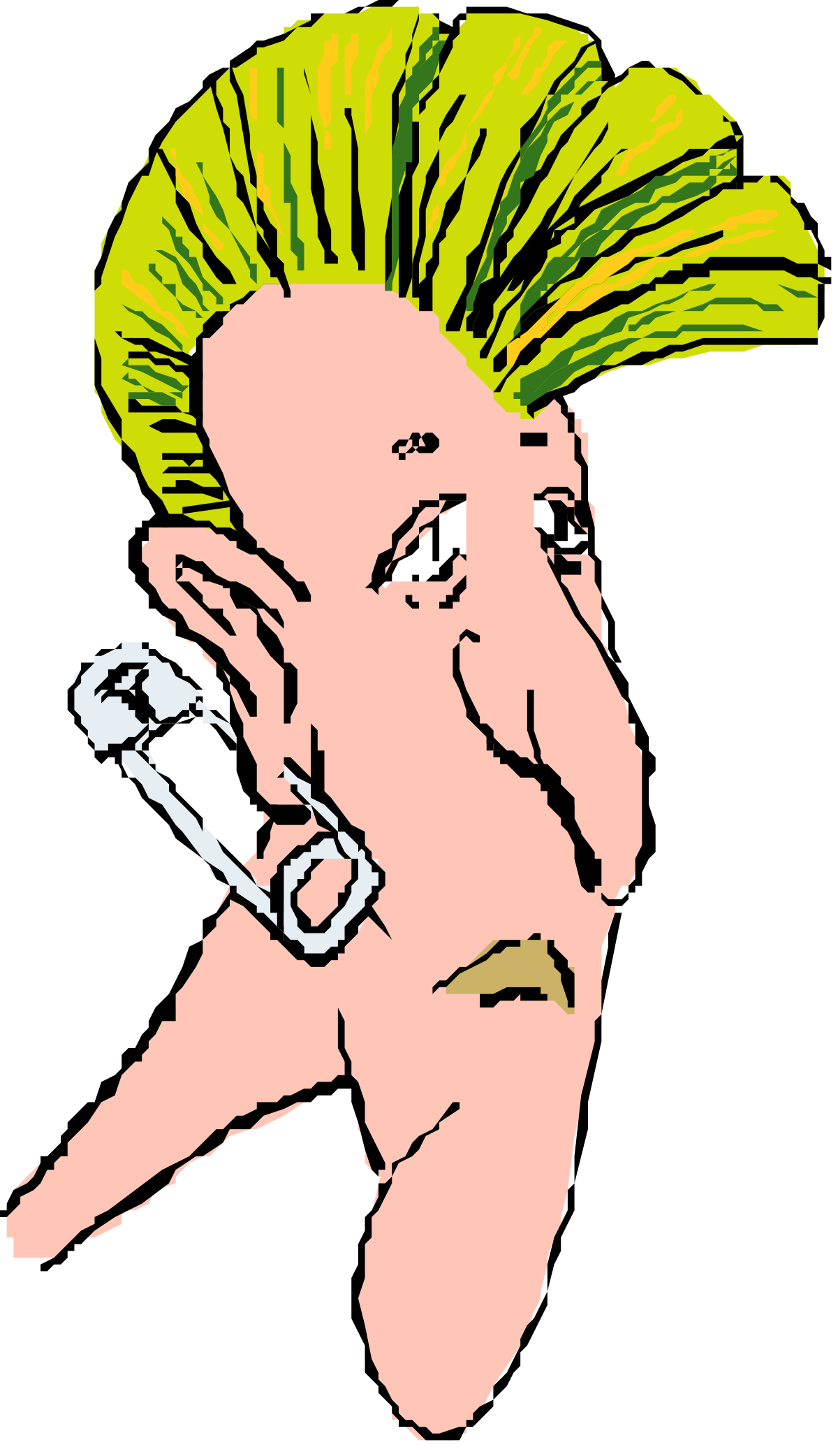 a drawing of a man with a mohawk clip art png transparent Mohawk Man Clipart - Unique Character Illustration