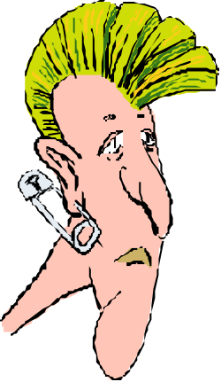 Mohawk Man Clipart - Unique Character Illustration
