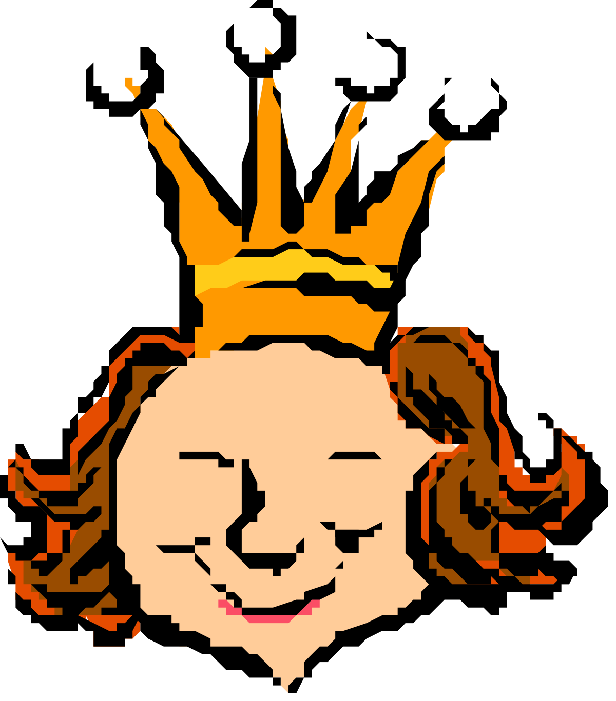 Cartoon Face with Crown Clipart: Fun and Playful Illustration