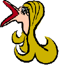 Woman with Red Scarf - Elegant Clipart Image