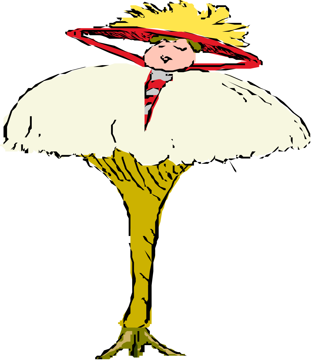 a woman in a yellow dress and red hat clip art png transparent Woman in Yellow Dress and Red Hat - Vibrant Clipart Collection