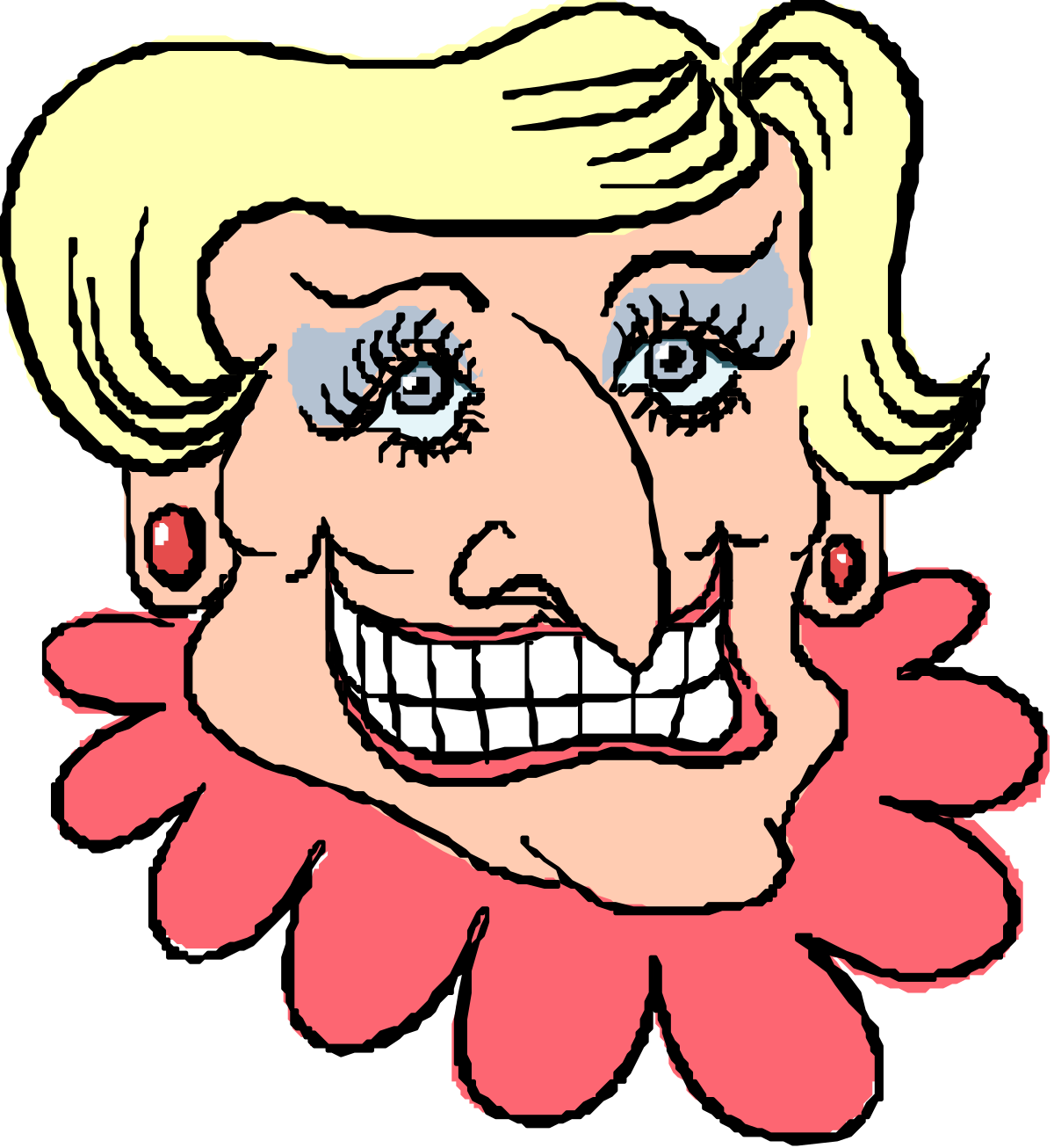 Cheerful Cartoon Face with Big Smile Clipart for Fun Designs