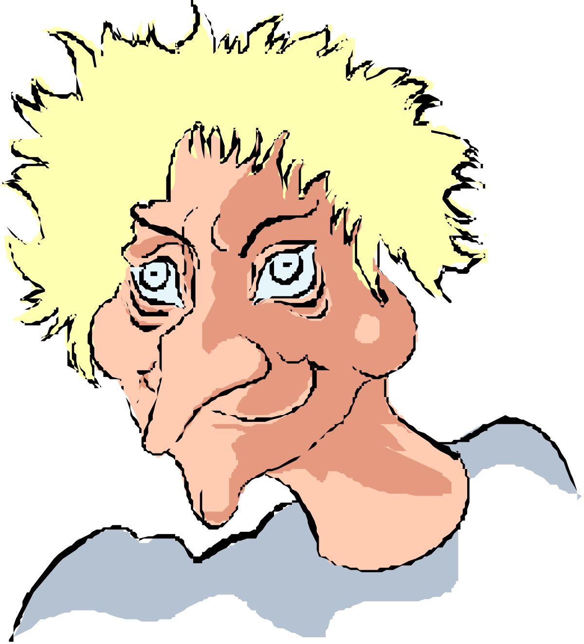 a drawing of a man with blonde hair clip art png transparent Blonde Hair Man Clipart: Unique and Versatile Illustrations