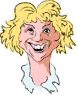Smiling Woman Cartoon Clipart - Cheerful Character Illustration