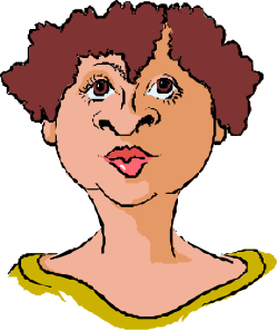 Red-Haired Woman in Yellow Shirt Clipart for Creative Projects