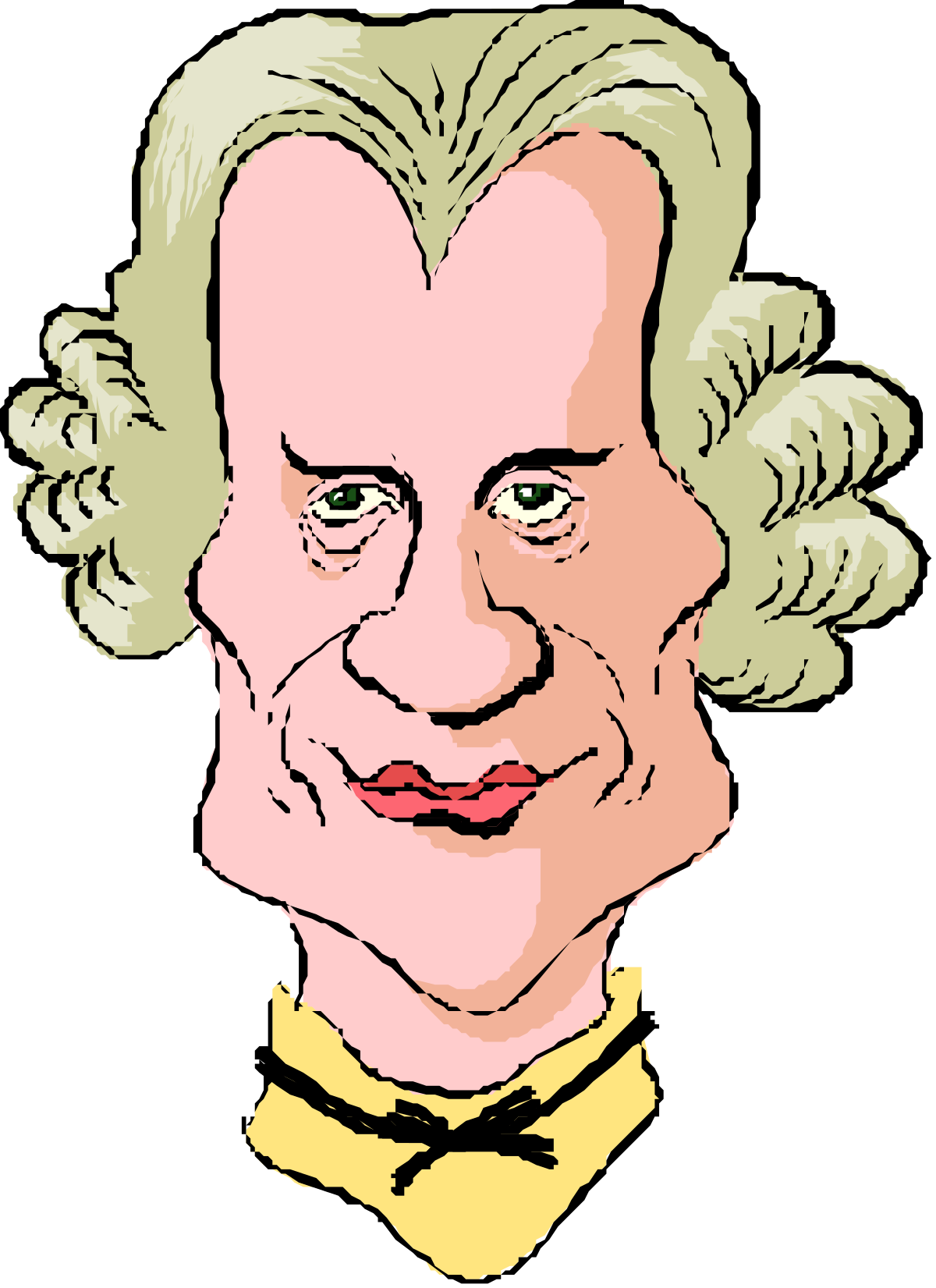 Cartoon Clipart of a Blonde-Haired Man for Creative Projects