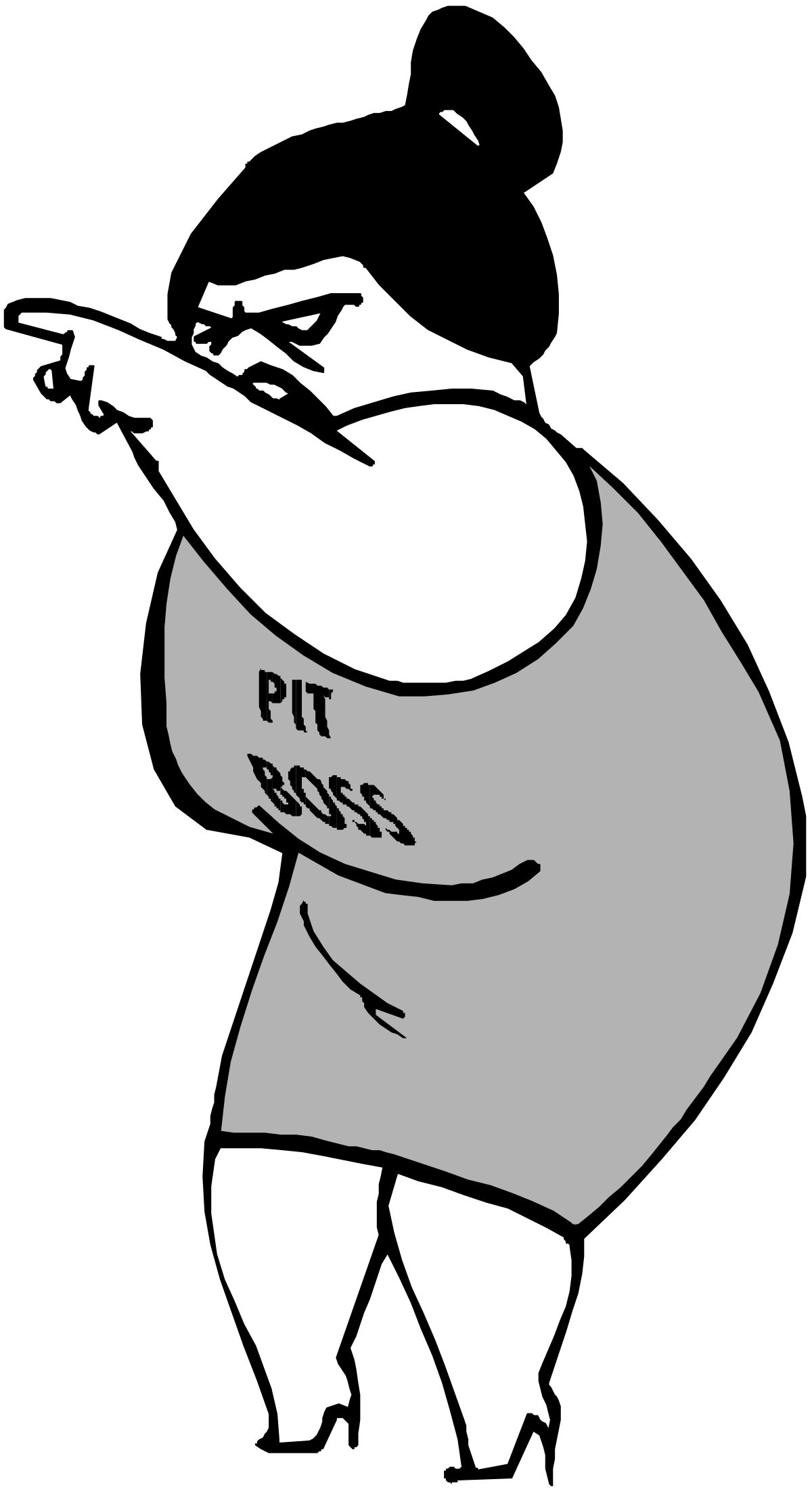 Cartoon Character Holding Gun - Fun & Dynamic Clipart