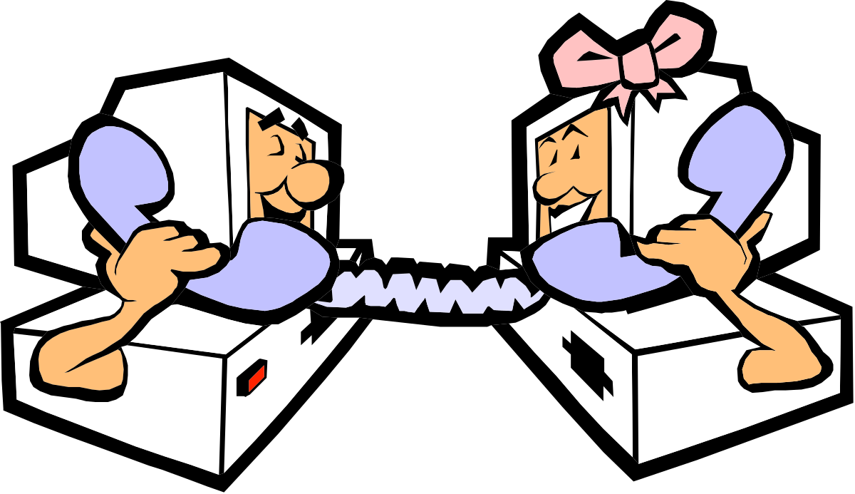 Two People in Boxes with a Baby Clipart for Family Themes