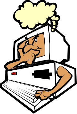 Man with a Cloud Above Head Clipart - Whimsical and Expressive Illustration