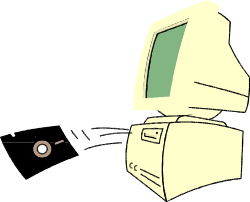 Computer Clipart with Green and Brown Screens