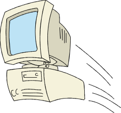 Old Computer with Monitor Clipart - Vintage Tech Illustration