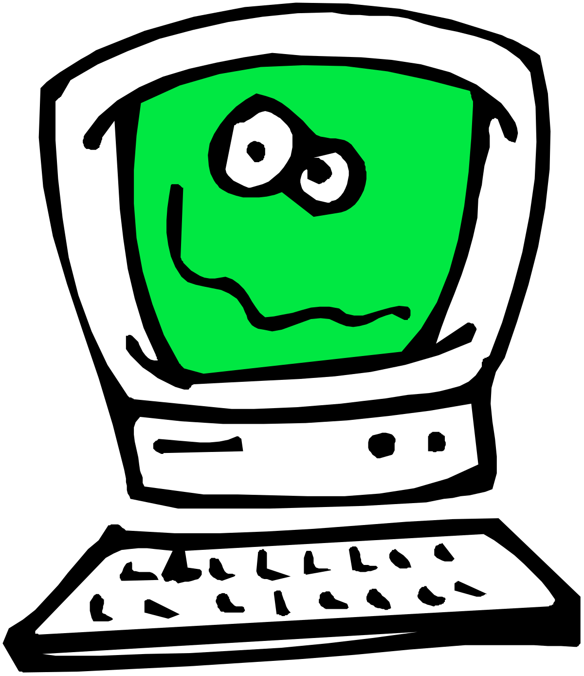Green Screen Outline Clipart for Creative Projects