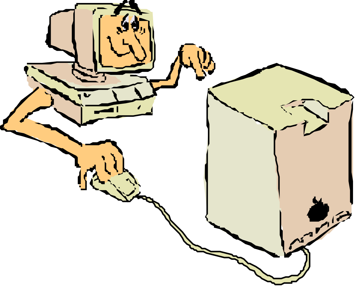 Computer on Box Clipart: Perfect for Tech Projects