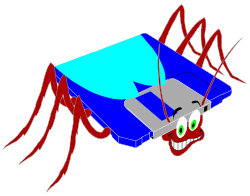 Spider with Blue and Red Face Clipart for Unique Designs