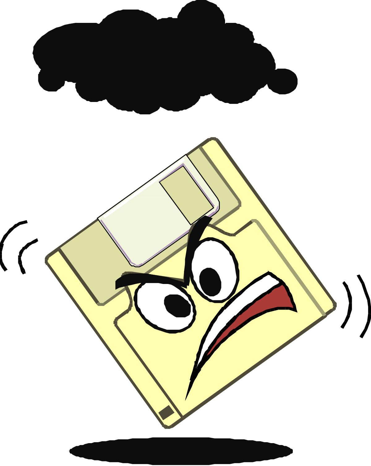 Cartoon Face Clipart on Black Background - Fun & Expressive Designs