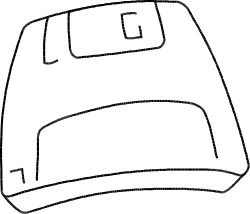 White Helmet Clipart with Black Outline - Perfect for Safety Themes