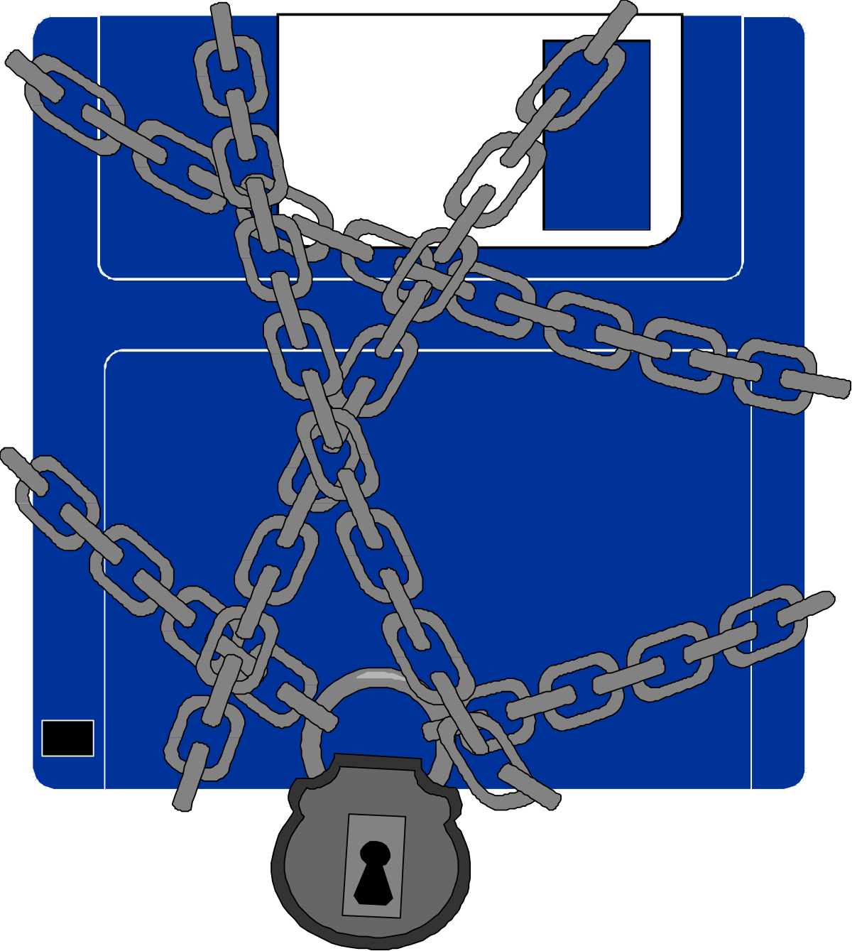 Blue Pad with Padlock Clipart for Secure Designs