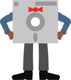 Man Holding Paper with Red Bow Clipart - Perfect for Celebrations