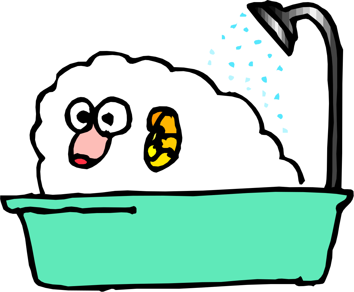 a cartoon dog in a bathtub with a shower brush clip art png transparent Cartoon Dog in Bathtub with Shower Brush - Fun Clipart
