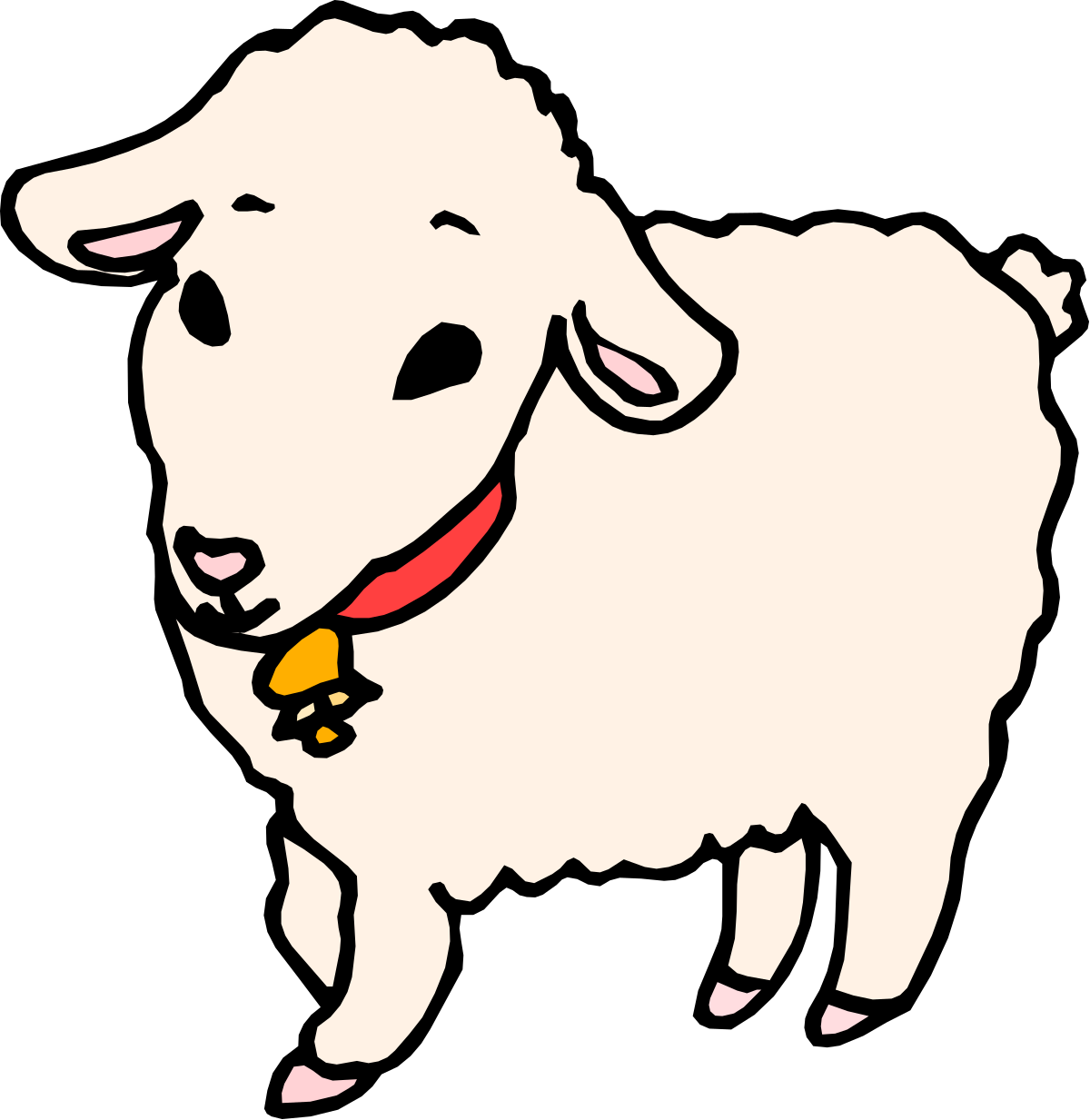Sheep with Yellow Tag: Unique Clipart for Your Projects
