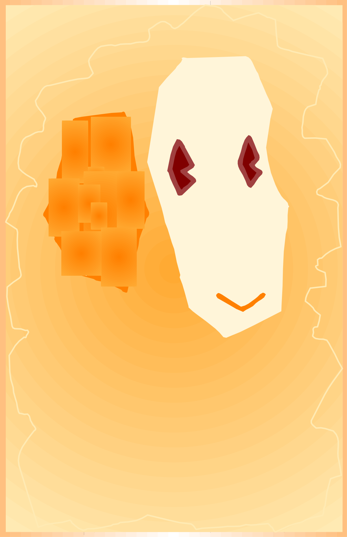 a white face with a red nose and a brown nose clip art png transparent White Face with Red and Brown Nose Clipart for Fun Projects