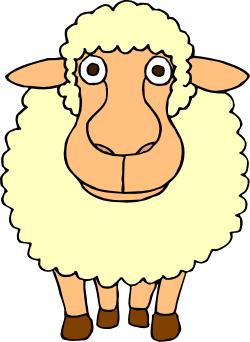 Sheep Clipart with White Face and Brown Legs - Perfect for Your Projects