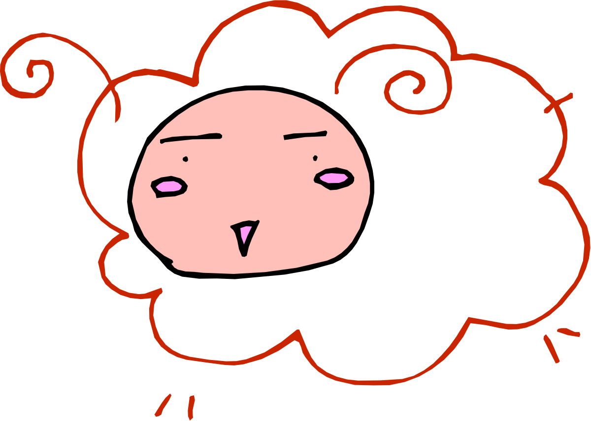Cartoon Sheep with Big Nose - Whimsical Clipart for Fun Projects