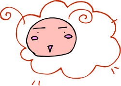 Cartoon Sheep with Big Nose - Whimsical Clipart for Fun Projects