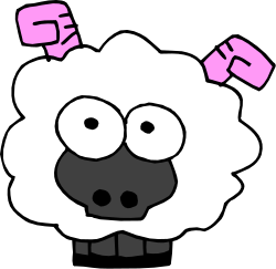 Sheep with Pink Bows: Adorable Clipart for Your Projects