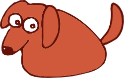 Sad Brown Dog with Big Eyes Clipart for Creative Projects