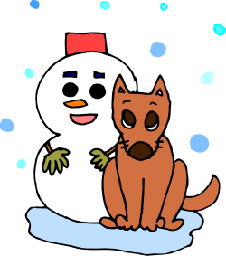 Cat and Snowman Clipart: Whimsical Winter Fun