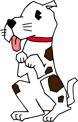 Dog with Red Collar Sitting: Adorable Clipart for Every Occasion