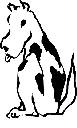 Bear Silhouette Clipart - Black and White Wildlife Illustration