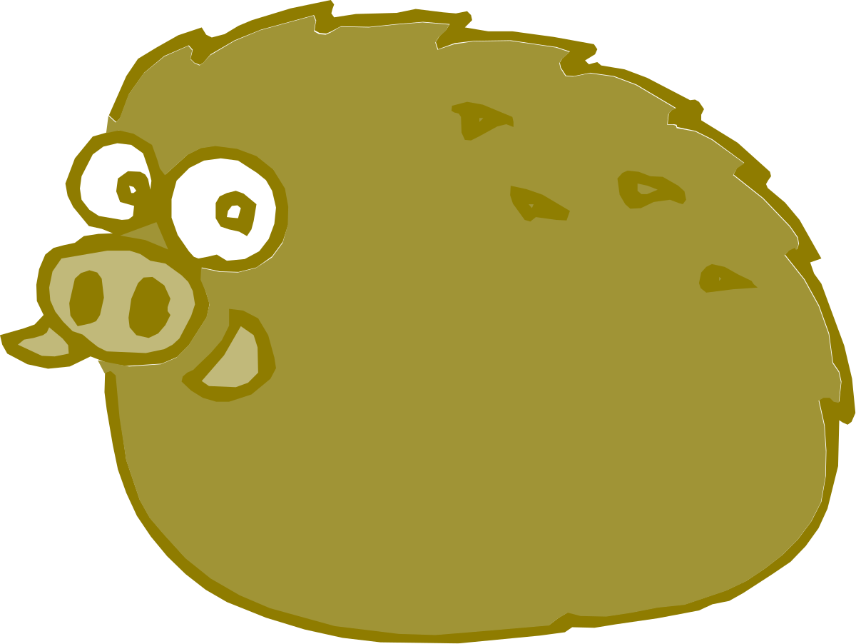 Brown Bear Clipart with Big Eyes and Nose