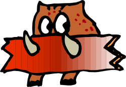Cartoon Character with Red and White Scarf - Fun Clipart for All Uses