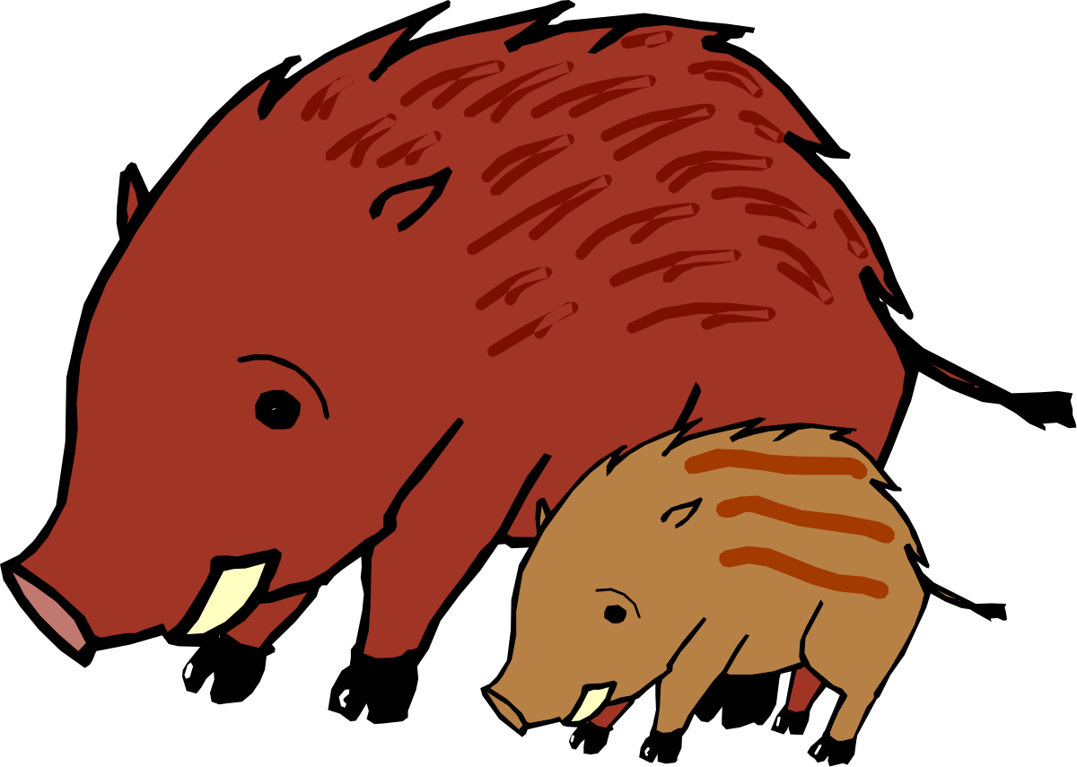 Small Pig and Tiny Pig Clipart for Fun Projects