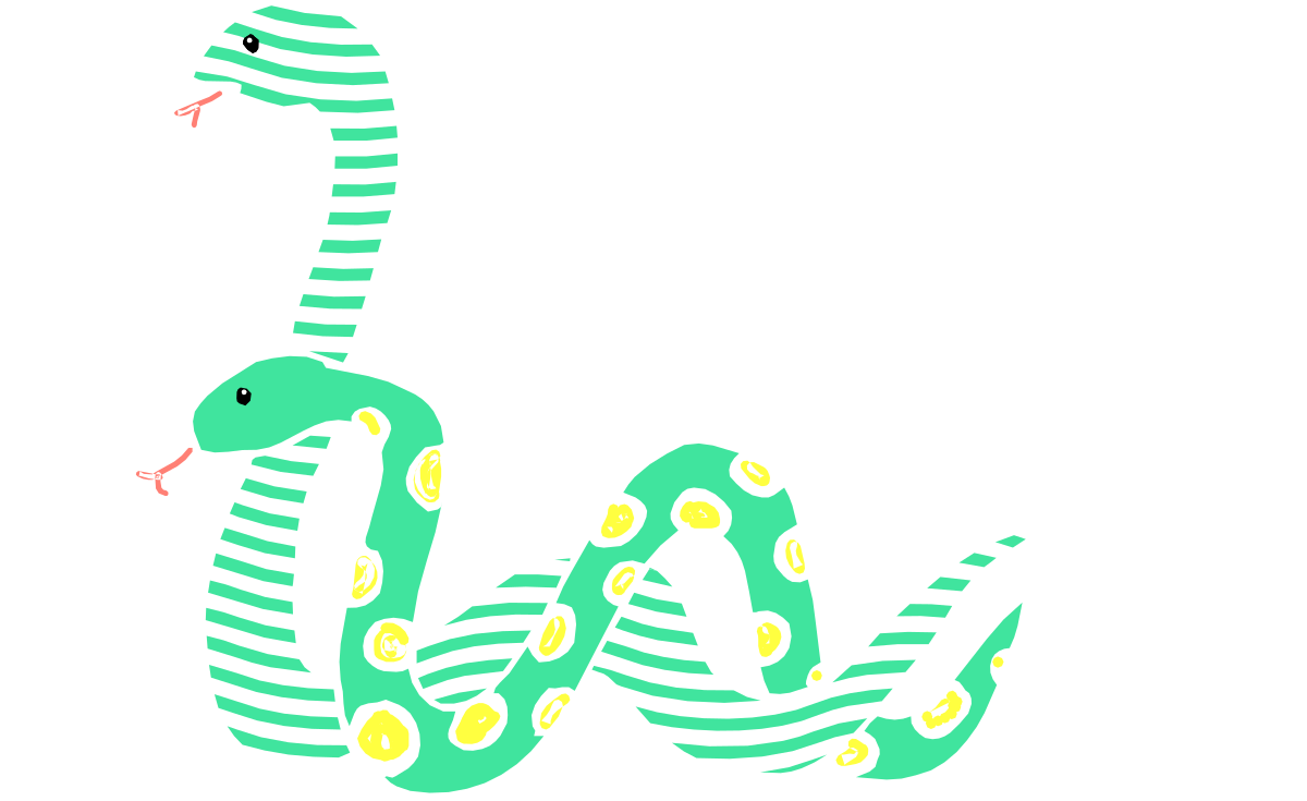 a green and white snake with stripes clip art png transparent Green and White Striped Snake Clipart: Vibrant and Lively Reptile Illustration