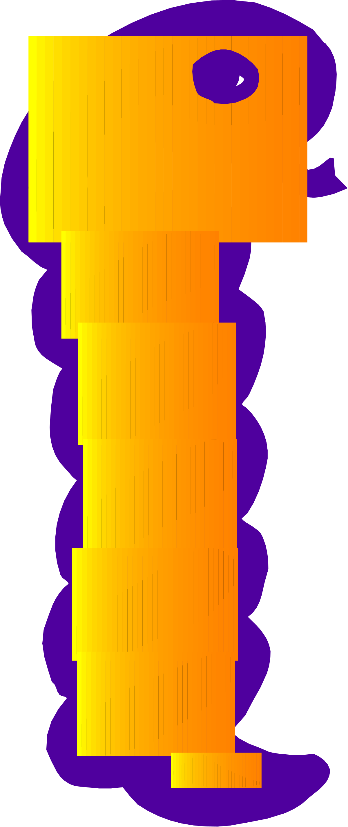 Purple and Yellow Number One Clipart for Dynamic Designs