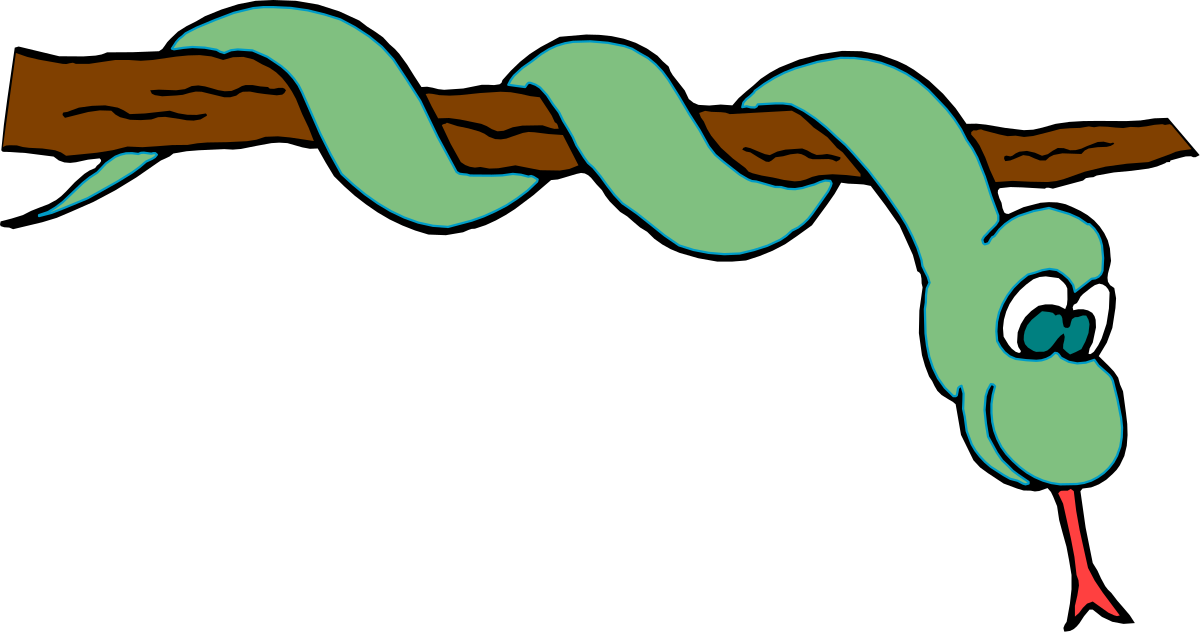 Green Worm with Long Tail Clipart - Perfect for Nature Themes