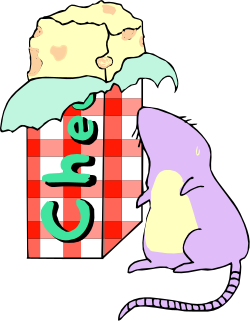 Cat Sitting Next to a Box with Letter E Clipart