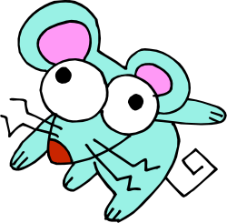Cartoon Mouse with Red Heart - Adorable Clipart Design